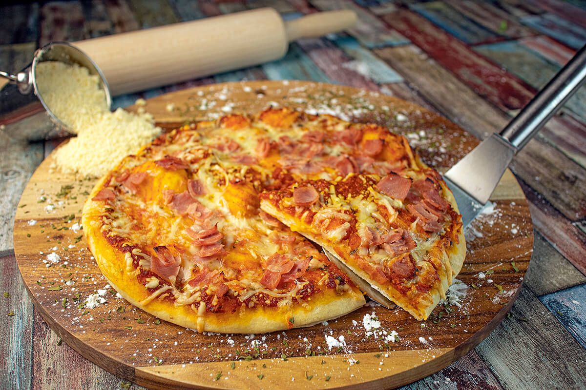 pizza de jamón Fripozo